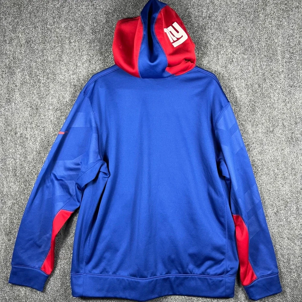 Nike New York Giants Full‎ Zip Hoodie Mens XL Blue Therma-FIT NFL Team Apparel